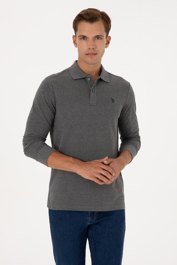 U.S. Polo Assn. Men's Anthracite Melange Basic Sweatshirt 50307688-Vr081