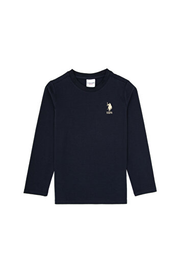 U.S. Polo Assn. Boy's Light Navy Blue Basic Crew Neck Sweatshirt 50314002-Vr059