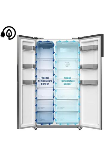 HITACHI Refrigerator | 680L Gross, 525L Net | Side-by-Side | 2-Door | Energy Saving