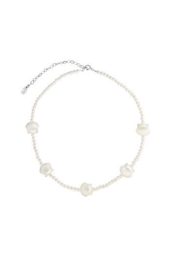 ohmygod jewelry 925 Argint Colier din argint cu perle si charm-uri scoica – Summer Dream