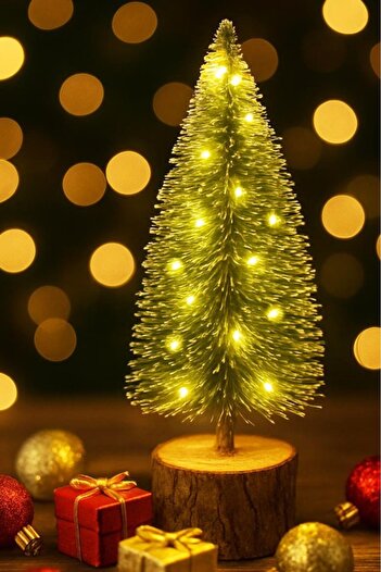 BeySüS Christmas Decoration 22 cm Lighted Mini Table Pine