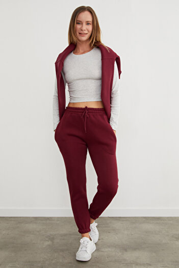 Fulla Moda 3 Yarn Elastic Waist Pocket Jogger Sweatpants