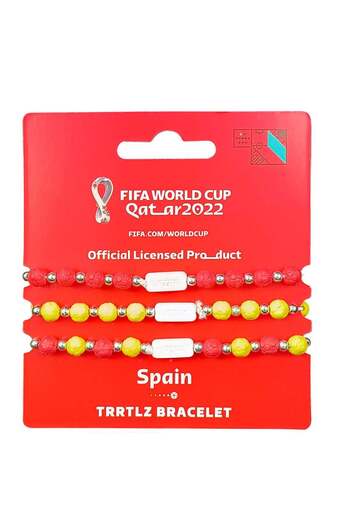 FIFA Fabric Fashionable Qatar 2022 World Cup Country Team Nylon Bracelet - Spain