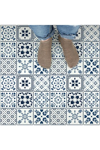 Maxrom Stencil Wall painting, plaster 0.7mm Scandinavian Mosaic Tile Stencil Reusable, model MXSP7268,