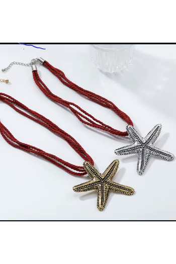 BEREN KILIÇ Star Motif Twist Cord Necklace 50 cm