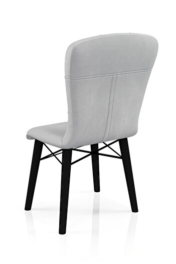 Desire Babyface Safir Chair, one piece, living room, kitchen, velvet fabric upholstery, wood, Black Legs,
