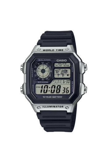 Casio AE-1200WH-1CVEF Watch - Digital, Silver and Black | Men's