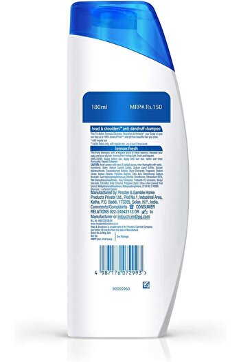 Head&Shoulders Head & Shoulders, Anti Dandruff Shampoo, Lemon Fresh, 180 ML