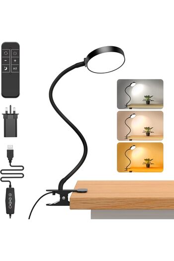 Generic iFalarila Reading Light with Remote, LED Desk Lamp Clip on [1H Timer & Nightlight] RA>95 Dimmable Fl
