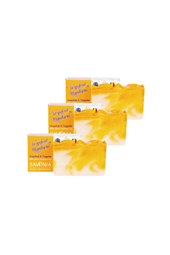 Savonia Set of 3 - Grapefruit and Mandarin Soap,