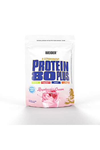 Weider Protein 80+ Powder, Raspberry, 500g