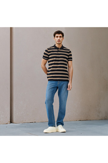 FAV Welt Pique Stripe Polo Tshirt
