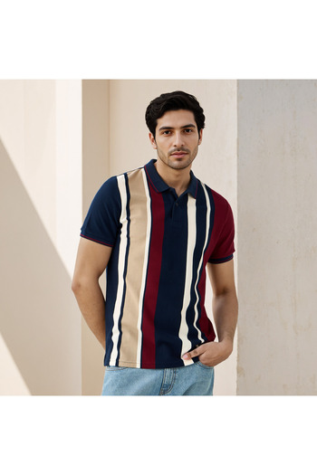 FAV Ottoman Vertical Stripe Polo Tshirt