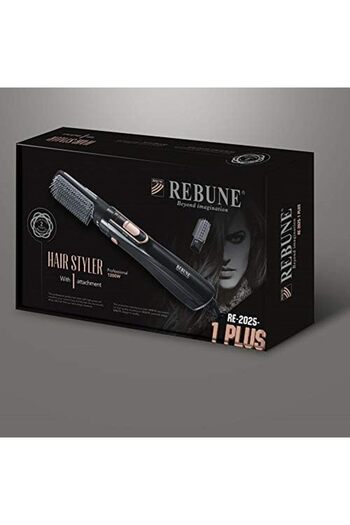 rebune Beyond Imagination Hair Styler with One Attachment - Professional - RE-2025-1PLUS, Black