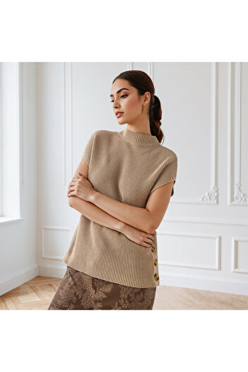 Iconic Ribbed High Neck Sweater