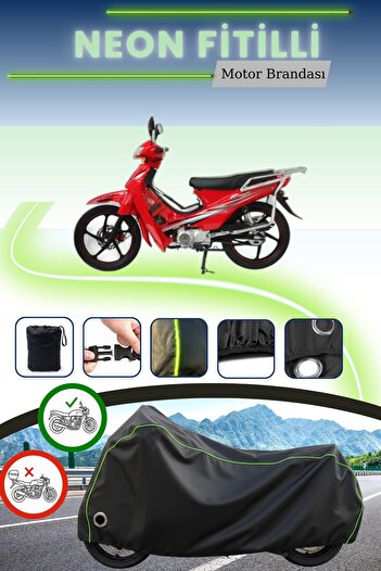 Cemku Fast Black Lock Compatible Neon Corded Mondial 100 Mfh Compatible Motorcycle Tarpaulin