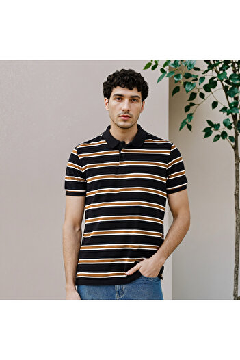 FAV Welt Pique Stripe Polo Tshirt