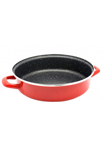 rosberg Oven and hob tray R51222A26, 26 cm, Marble coating, Induction, Red