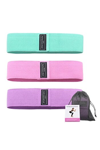 dalimag Set Resistance Bands for Training, 3 Pieces, Multicolor, 22x18cm