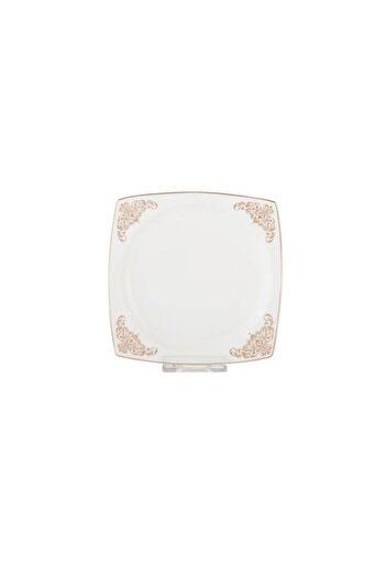 ORIAN 6-piece square porcelain decorated dessert, fruit and breakfast plate set