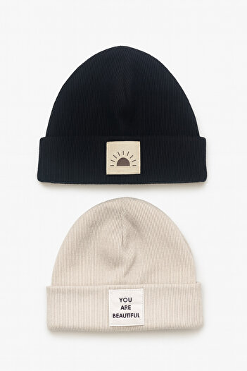 anna sofie New 1-5 Years Old 2-Piece Ribbed Beanie Set