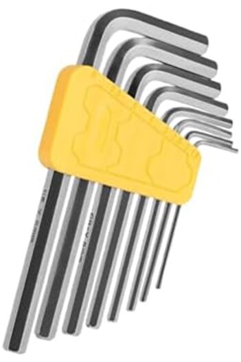 Deli Professional 8-Piece CR-V Steel Hex Key Set - 1.5-6mm L-Shaped Allen Wrenches with 90° Folding