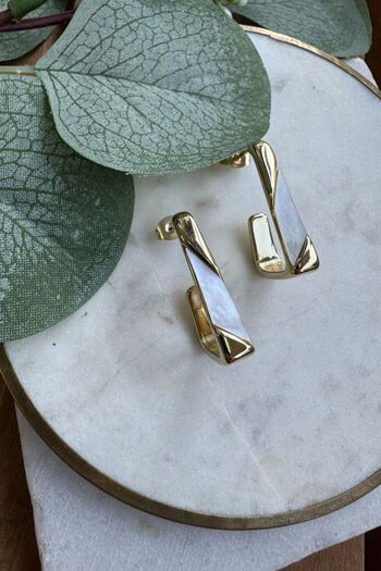 My Joyas Design Steel Rectangular Plate over Earrings