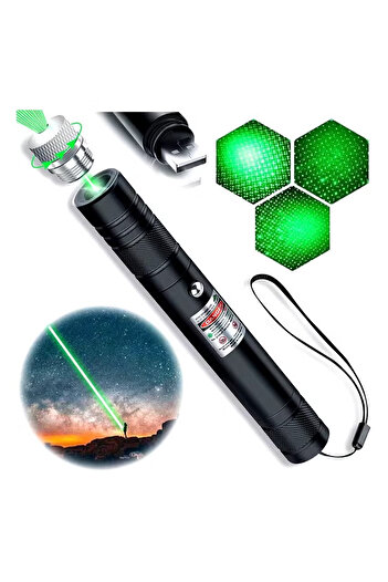 Primo Plus Laser Pointer, Long Distance USB Rechargeable Laser Light for Presentations, Camping, Hiking