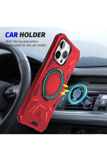 Cristalis Sale Protective Case for iPhone 15 Pro Max, Kickstand Magnetic, CRISTALIS SALE™ with Ring Support, Anti