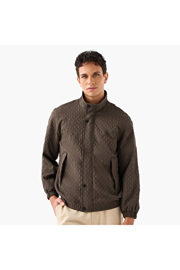 Iconic High Neck Jacquard Jacket