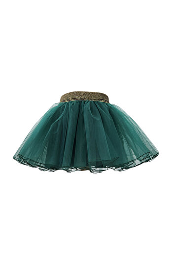 fantasialand Girls' tutu skirt, Ballerina model, green color