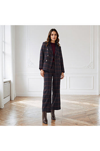 Iconic Checked Peak Lapel Jacket