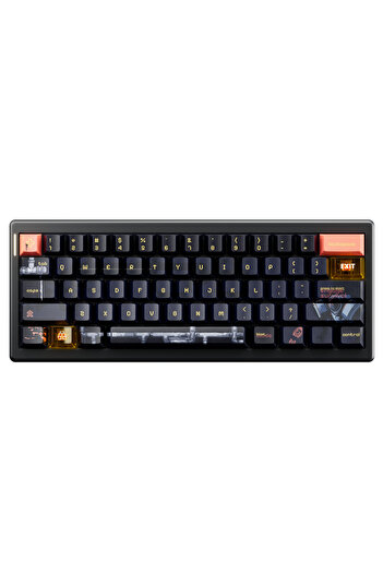 QwertyKey QwertyKey61 PRO Fallout Liniar Switch Bluetooth Wireless Hotswap RGB VIA Tastatura Mecanica Gaming