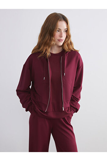 LC Waikiki Sparkling Selections from Shining Store |   Hooded Women's Zippered Sweatshirt