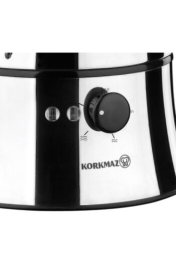 KORKMAZ Orginal Nosta Samovar Semaver Tea Pot Black, KA-338