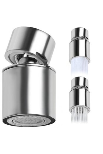 ideal STORE Dual Aerator, idealSTORE, 360°, Chrome Metal, Water-Saving