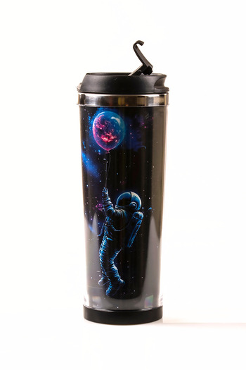MUKKO HOME 360 ml Steel Thermos Mug – Alien Design, Steel Inner Chamber, Hot and Cold Beverage Cup