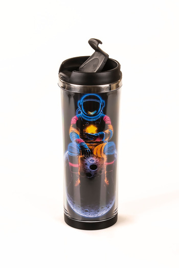 MUKKO HOME 360 ml Steel Thermos Mug – Alien Design, Steel Inner Chamber, Hot and Cold Beverage Cup