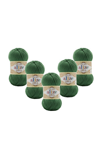 Alize 5 Pieces Diva - 910 - Mercerized Fine Yarn Bikini Bustier Blouse Knitting Yarn Knitting Crop Models