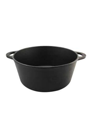 Perfect Home Enameled Cast Iron Pot, with Lid and Handles, 10 L, 34 x 16 cm, Black