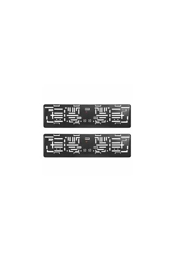 Mercaton Set 2 Plastic Flexible Car Number Plate Holder, Black