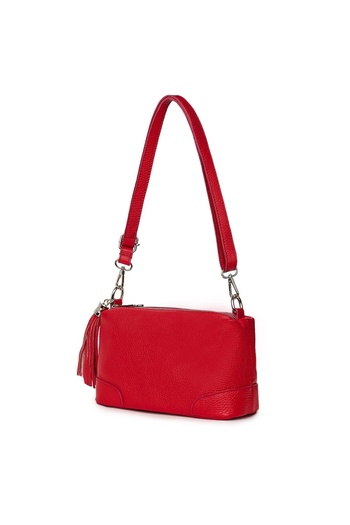 myOwn Irene red three-compartment leather purse