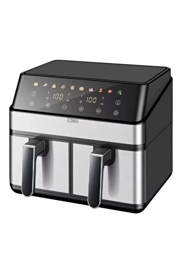 SIKS Double Air Fryer, Oil-Free, 8 Automatic Programs, 9L Capacity, Adjustable Temperature, 2000 W
