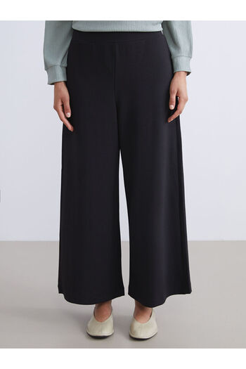LC Waikiki Sparkling Choices from Shining Store |   Plus Size Elastic Waist Crepe Women's Trousers
