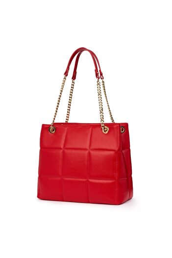 myOwn Red Azalea quilted leather bag