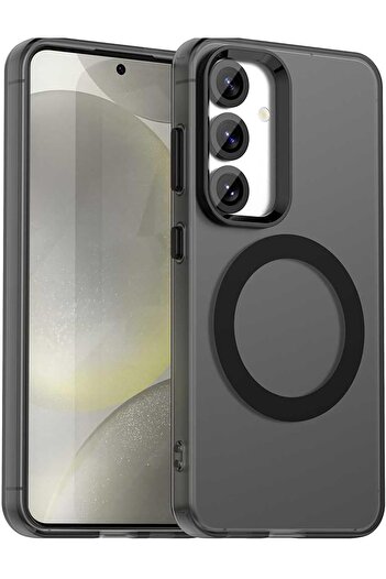 m.tk moveteck Samsung Galaxy S25 Fe Case with Camera Protrusion Matte Magsafe Compatible Colored Edges Hard Cover