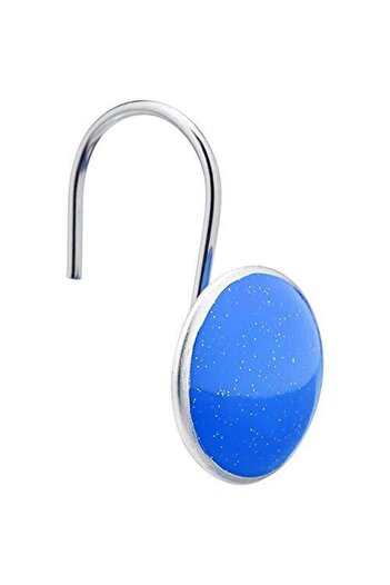 Amazon Shower Curtain Hooks, Blue, Set of 12