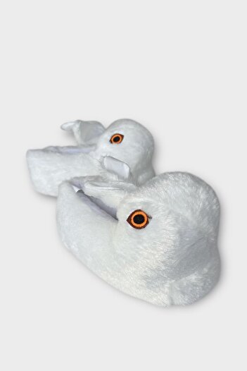 Liger Rabbit Model Inflatable Plush Children's Slippers White