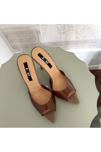 Ruiz Calista clogs, brown plexiglass