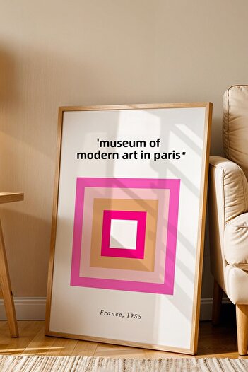 Saturn Musee D'Art Moderne De Paris 1955 Sergi Poster Framed Painting - Eclectic Style Wall Decor
